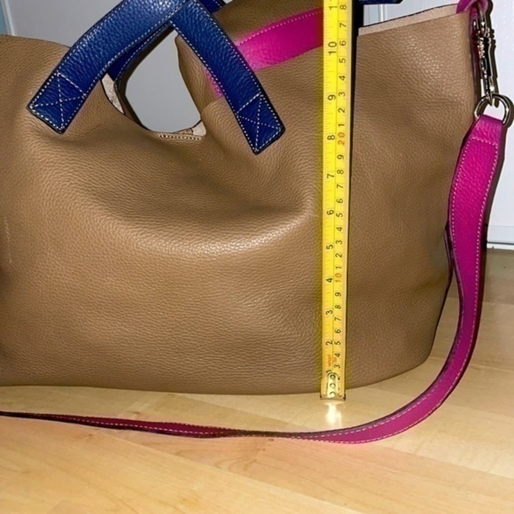 Sirni Pelletteria Roma Italy purse crossbody genuine leather large shopping bag - Picture 6 of 14